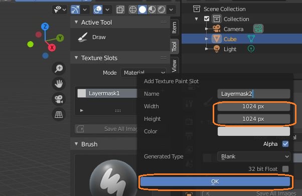 Blenderのテクスチャペイントでレイヤーを使う方法 1 Unityの使い方 初心者からわかりやすく