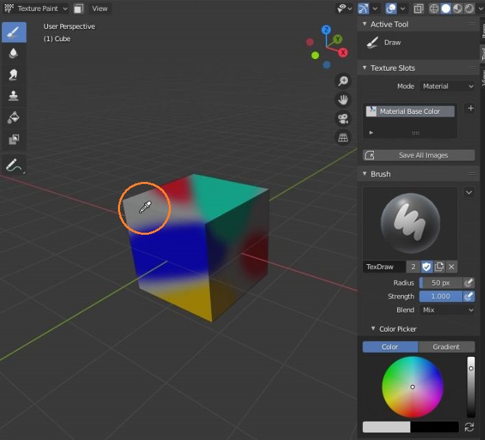 Blender2 8のテクスチャペイントで消しゴムを使う Unityの使い方 初心者からわかりやすく